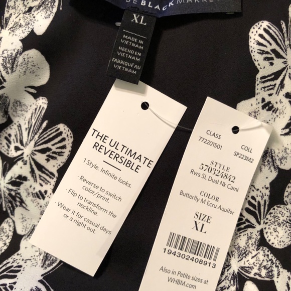 WHBM Reversible Sleeveless Dual Neck Cami size Xl - Picture 12 of 13